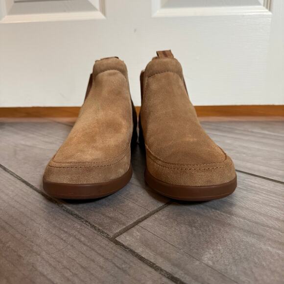 REEF Swami Suede Chelsea Tan Boots Cork Footbed Men’s Size 10 - Picture 14 of 15